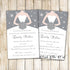 30 invitations winter bridal wedding shower pewter silver dress