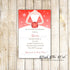 30 invitations winter bridal wedding shower christmas red