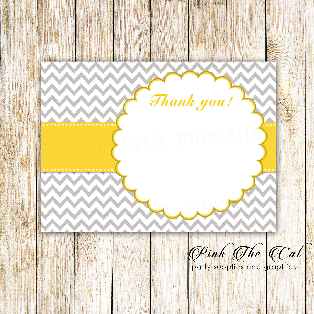 30 Yellow Silver Thank You Cards With Envelopes Bridal Baby Shower