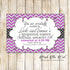 Rehearsal Dinner Invitation Blue Silver Chevron printed