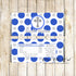 30 Candy Bar Wrappers Boy Baptism Christening Blue Dots