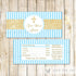 Gold Blue Boy Baptism Christening Communion Candy Bar Wrapper