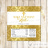 50 Candy Bar Wrappers Gold Baptism Christening