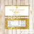 50 Candy Bar Wrappers Gold Baptism Christening