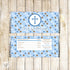 50 Candy Bar Wrappers  Boy Baptism Christening Blue Brown