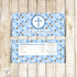 Boy Baptism Christening Candy Bar Label Wrapper Blue