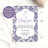 Dove thank you card lavender
