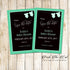 30 Cards Black Mint Clothes Baby Shower Save The Date