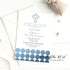 Boy first communion invitations blue dots (set of 30)