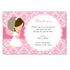 Religious thank you card girl praying pink