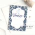 30 Dove confirmation thank you card  for boys navy blue silver 