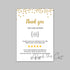 Business thank you card confetti gold