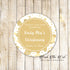 40 stickers christening communion baptism favor label gold