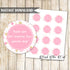 Confetti pink gold favor label girl birthday baby shower instant download