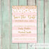 Wedding Save The Date Blush Pink Gold Confetti