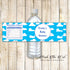 30 Water Bottle Label Stickers Clouds Birthday Baby Shower 