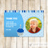 Blue Cupcake Candle Thank You Card Note Boy Birthday Party Photo