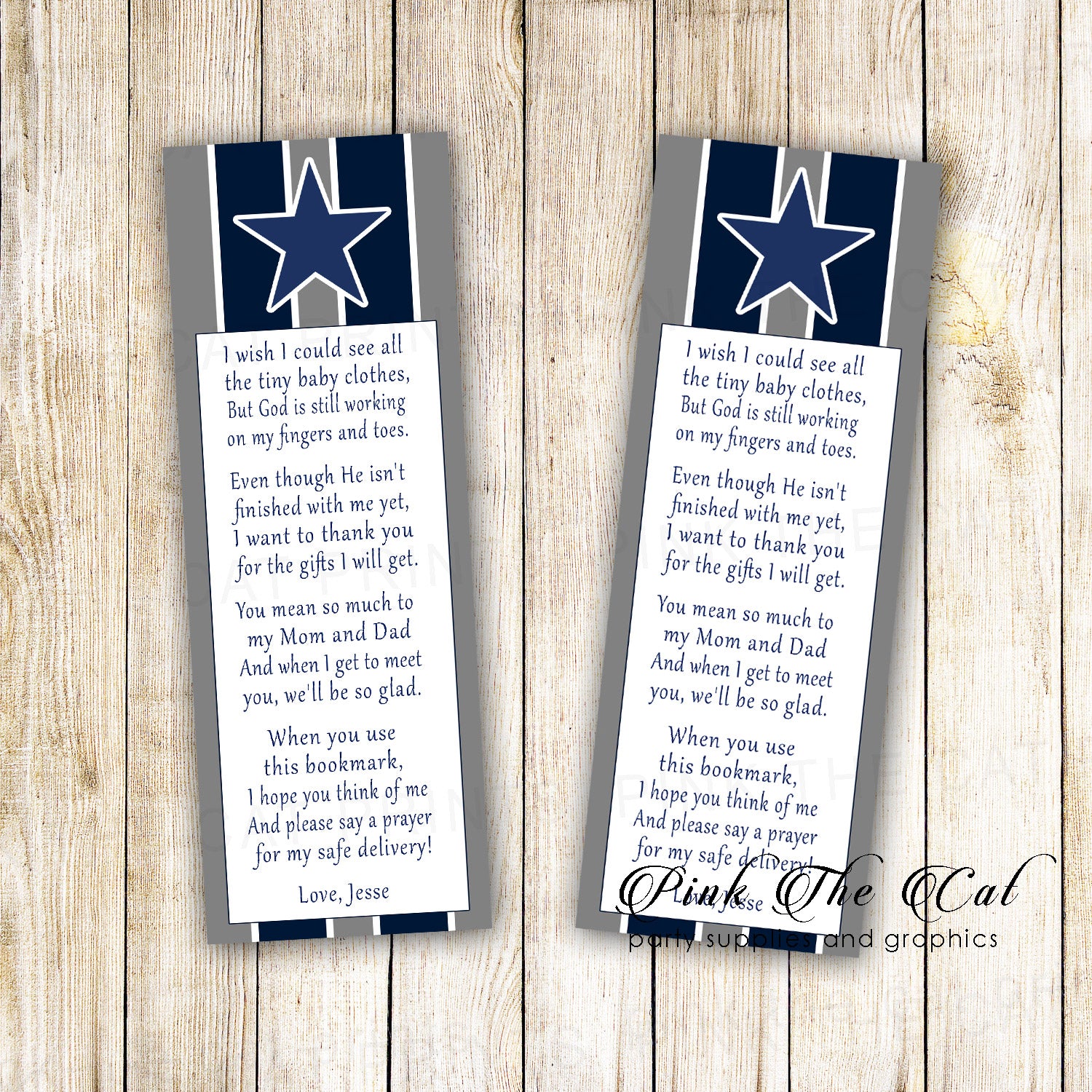 Football bookmarks american football sports navy blue star printable