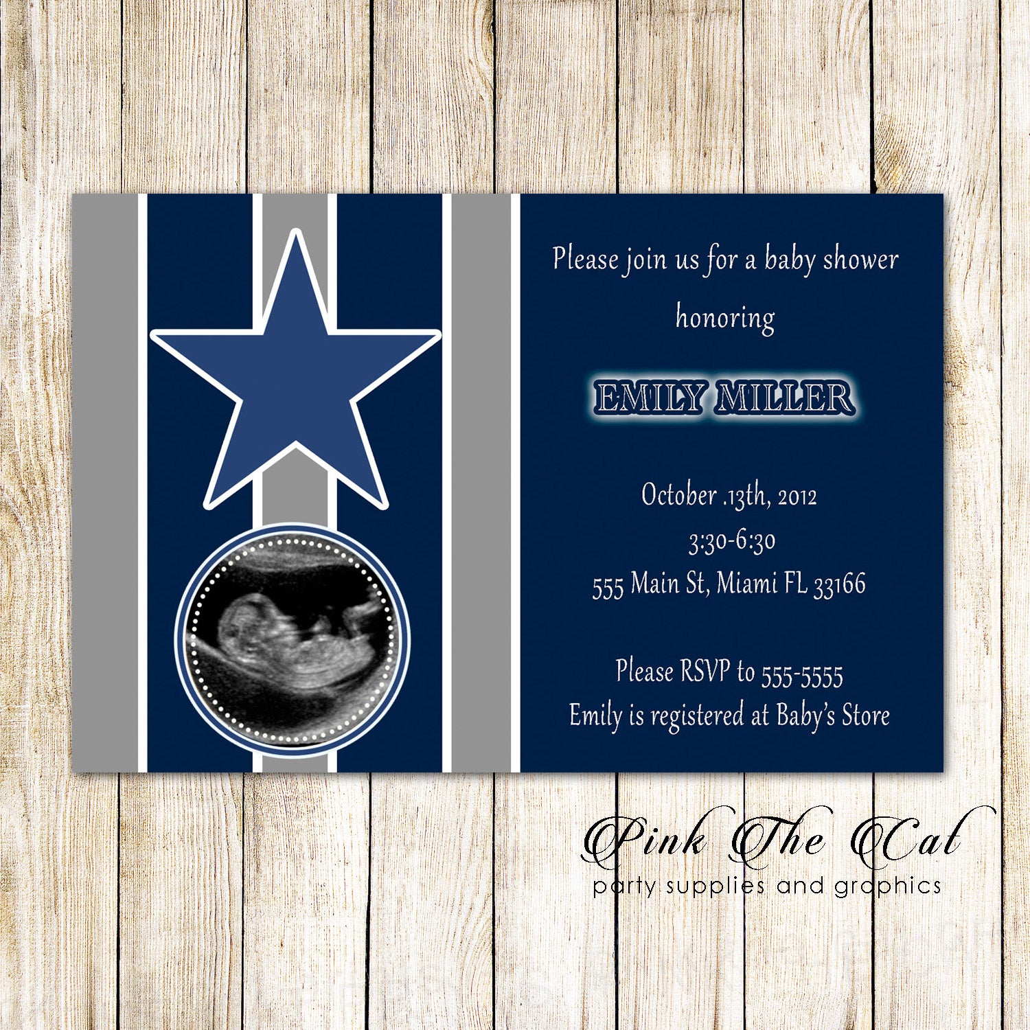 30 Baby Shower Invitations American Football With Photo