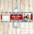 Red Black Bottle Labels Bridal Shower Wedding