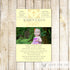 Girl Baptism Christening Thank You Note Photo Card Yellow