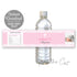 Pink baptism bottle label with photo