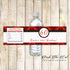 30 Bottle Labels Red Black Damask Adult 60th Birthday