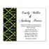 Wedding invitations lime green black & RSVP cards printable