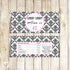 Pink Black Candy Bar Label Wrapper 40th Birthday