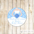40 Stickers Favor Label Bridal Shower Blue White