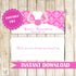 Candy Bar Wrapper Label Birthday Bridal Shower Fuchsia