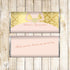 Printable candy bar quinceañera bush pink gold personalized dress