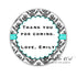 Teal black damask favor labels adult birthday personalized printable