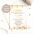 Damask gold nikah or walima invitation