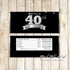 30 Candy bar wrappers diamond black silver adult birthday