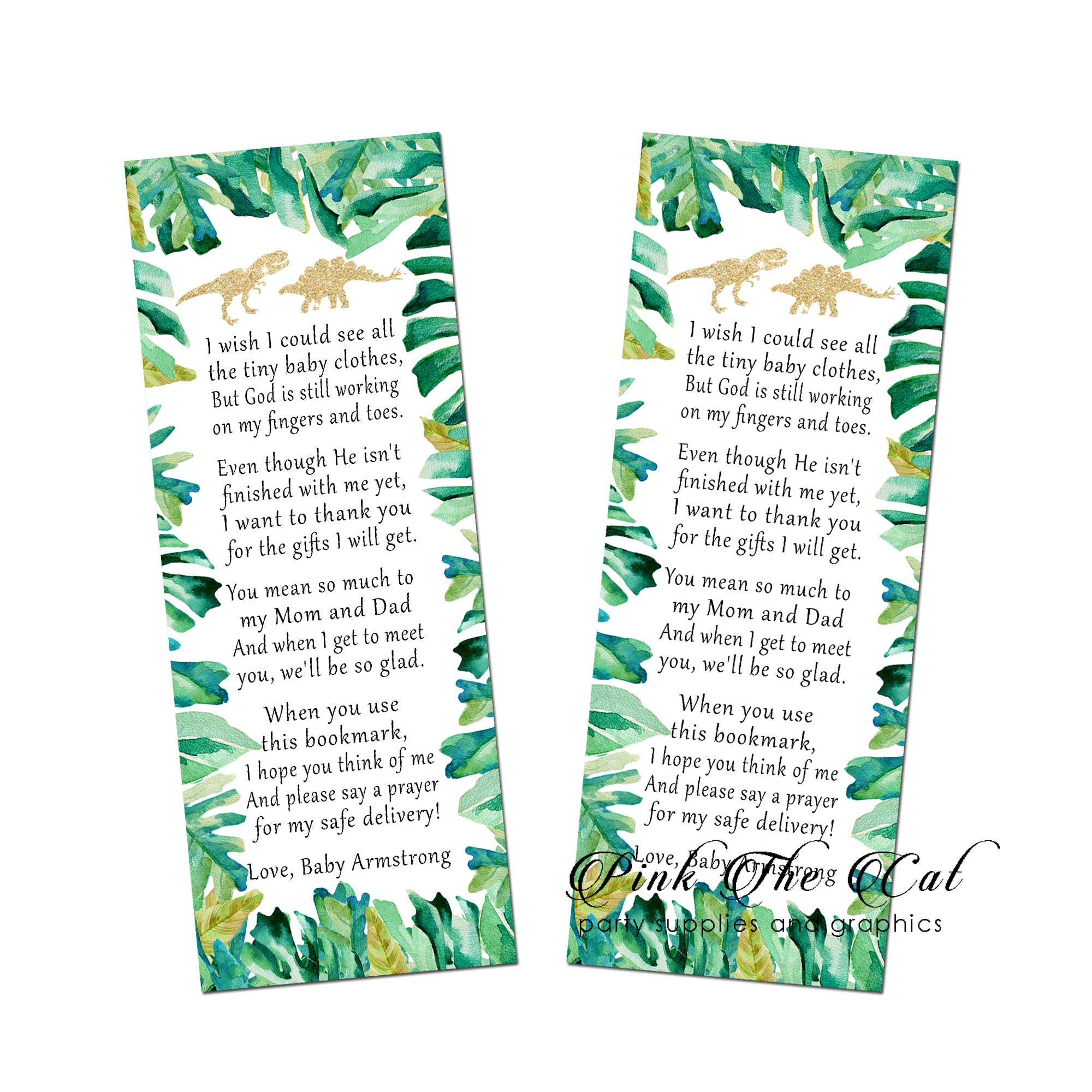Wild dinosaur bookmarks printable