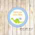 Dinosaur favor label kids birthday party stickers printable
