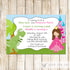 Dinosaur Princess Invitation Kids Birthday Party