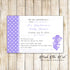 Dragon invitations girl birthday baby shower lavender printable