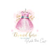 Girl dress watercolor pink and gold boutique