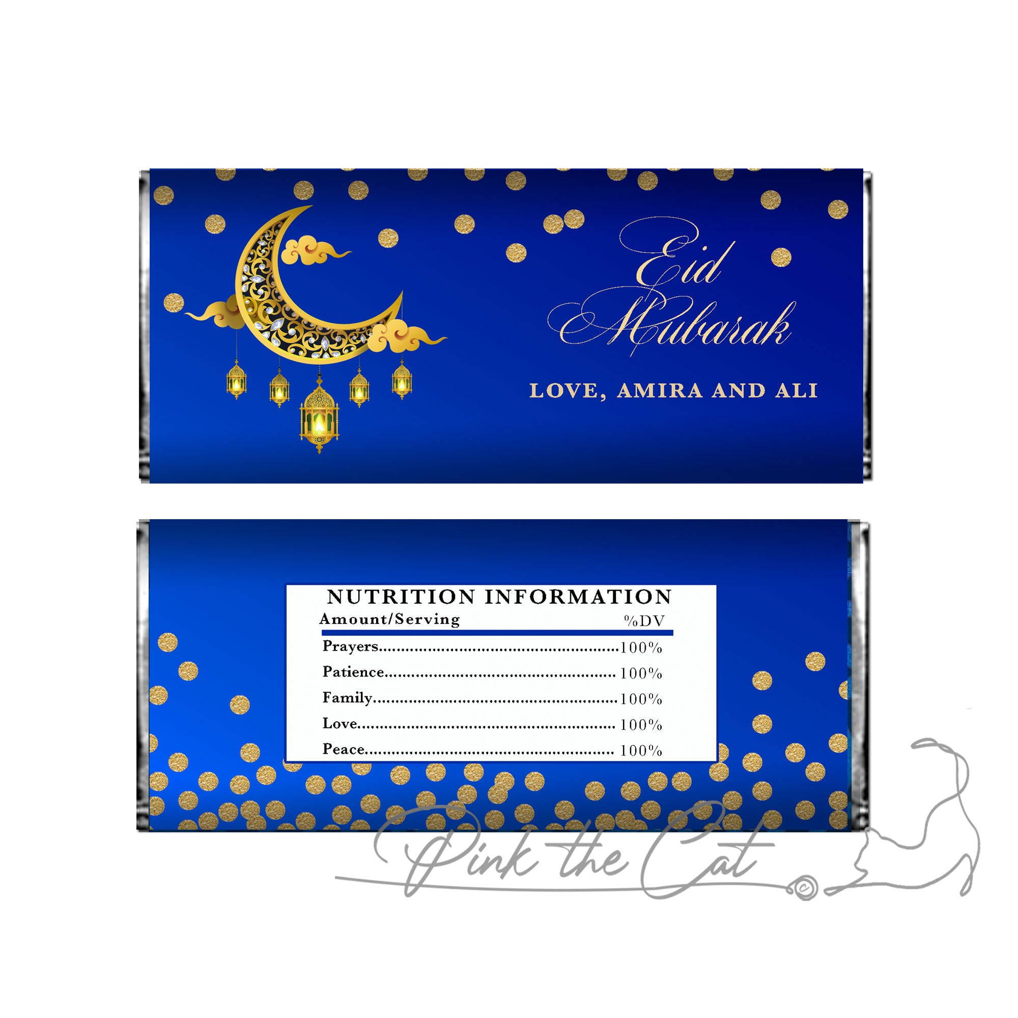 Eid mubarak candy bar blue moon