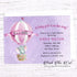 30 watercolor elephant hot air balloon invitations girl baby shower 