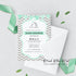 30 elephant invitations mint green silver baby shower gender neutral
