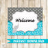 Elephant Welcome Sign Birthday Baby Shower