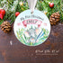 Personalized christmas tree ornament kids girl elephant