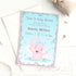 Elephant showering invitation pink