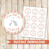 Elephant Gift Favor Label Sticker Baby Shower Orange