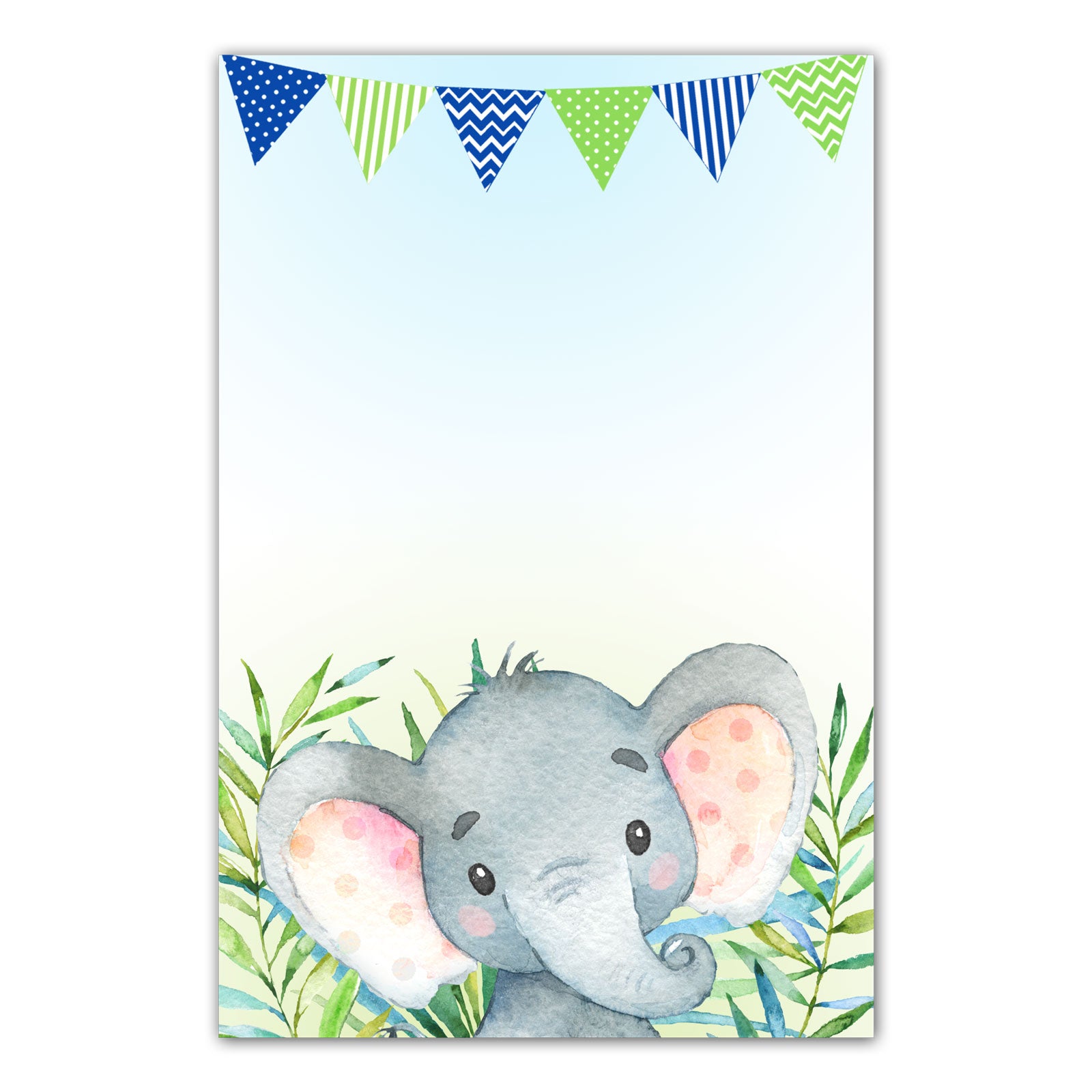 Invitations Or Thank you cards watercolor elephant printable