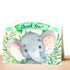 30 watercolor elephant thank you cards boy blue & envelopes