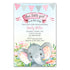 30 Elephant invitations watercolor painted girl baby shower 